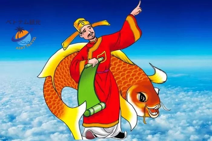 台所の神々への崇拝「オン・コン、オン・タオ」 - 旧正月の美しい習慣・ベトナムテトの前・ベトナム旧正月・ハノイ市内観光オススメツアー